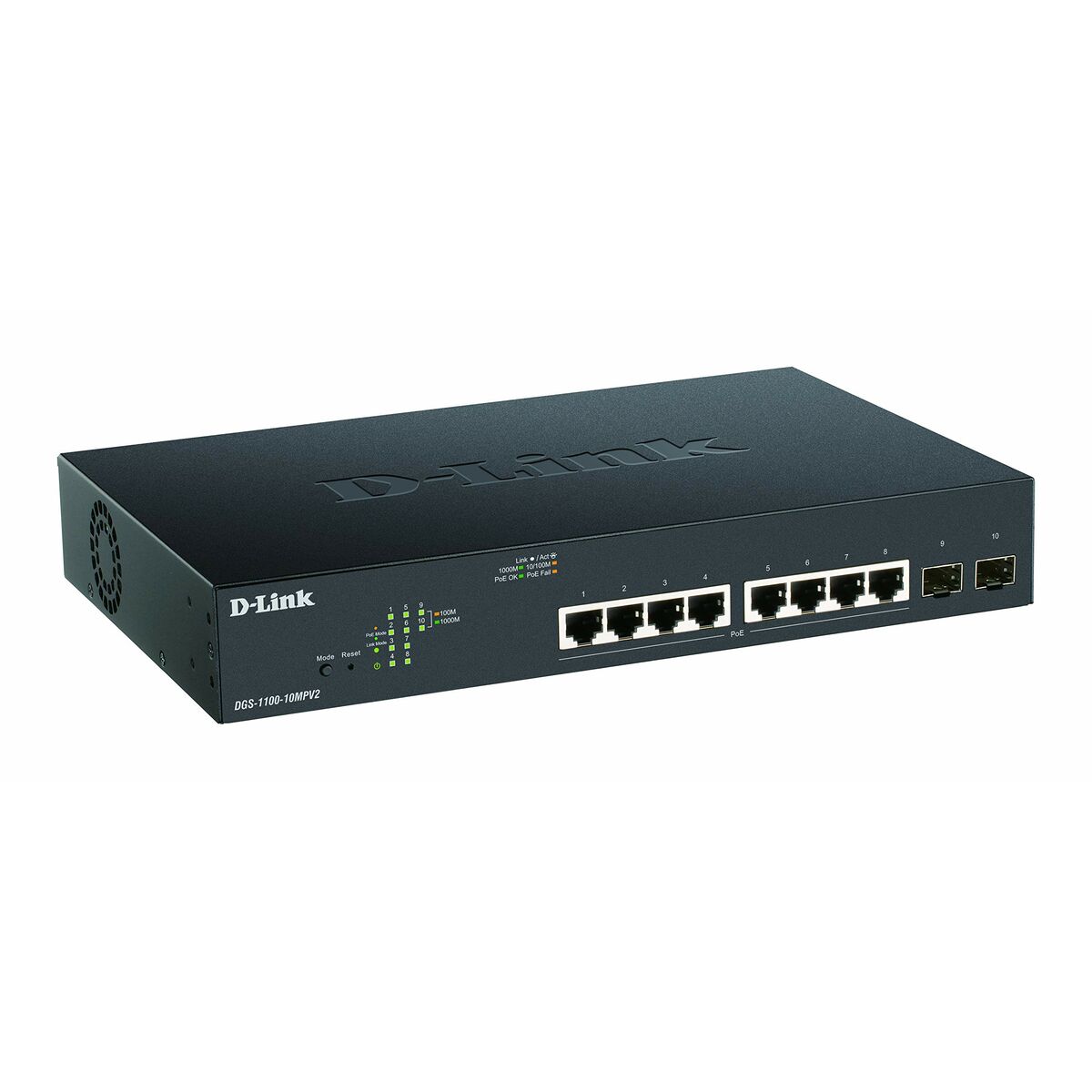Switch D-Link DGS-1100-10MPV2/E Preto